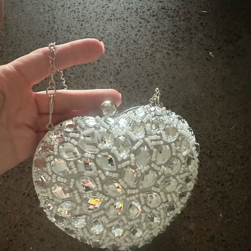 Gem heart purse perfect for weddings and special events